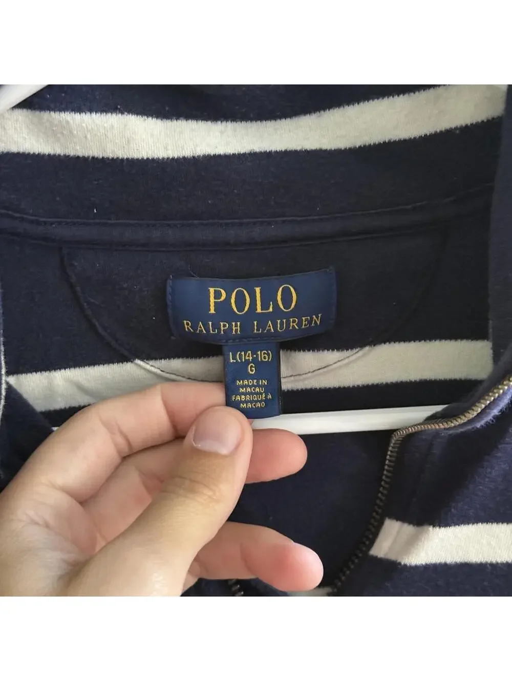 Polo Ralph Lauren Striped Quarter Zip Youth L 🐎